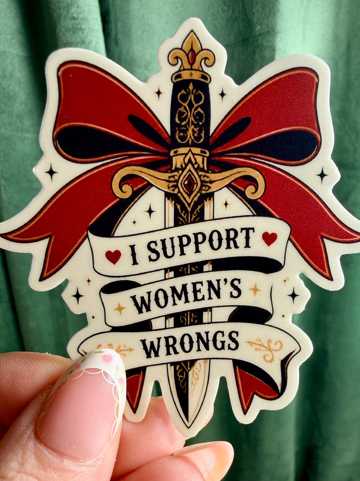 Wholesale Support Womens Wrongs Romance Bookish Sticker | Funny Spicy Reader Decal