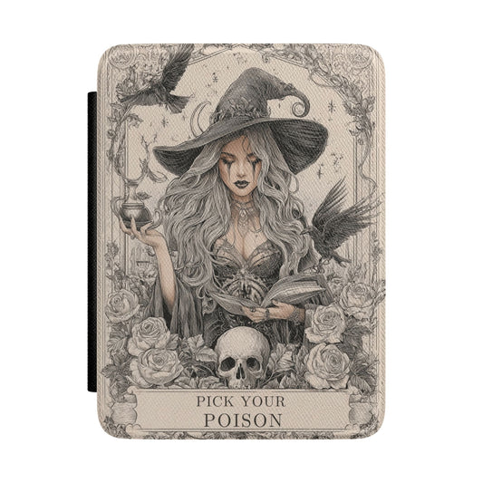 Witch Tarot Kindle Case — "Pick Your Poison" Gothic Witchy E-Reader Cover