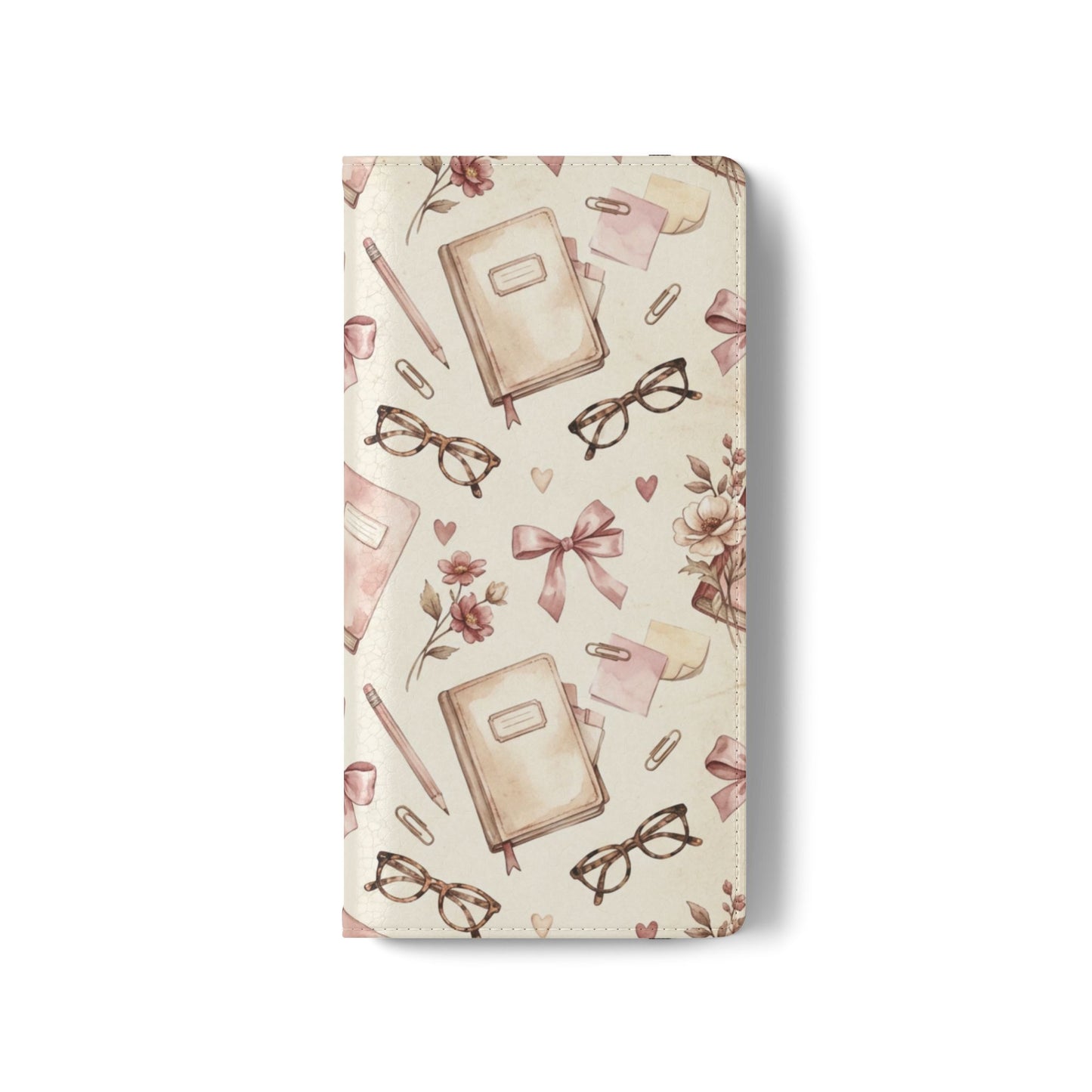 Vintage Tea & Books Flip Phone Case