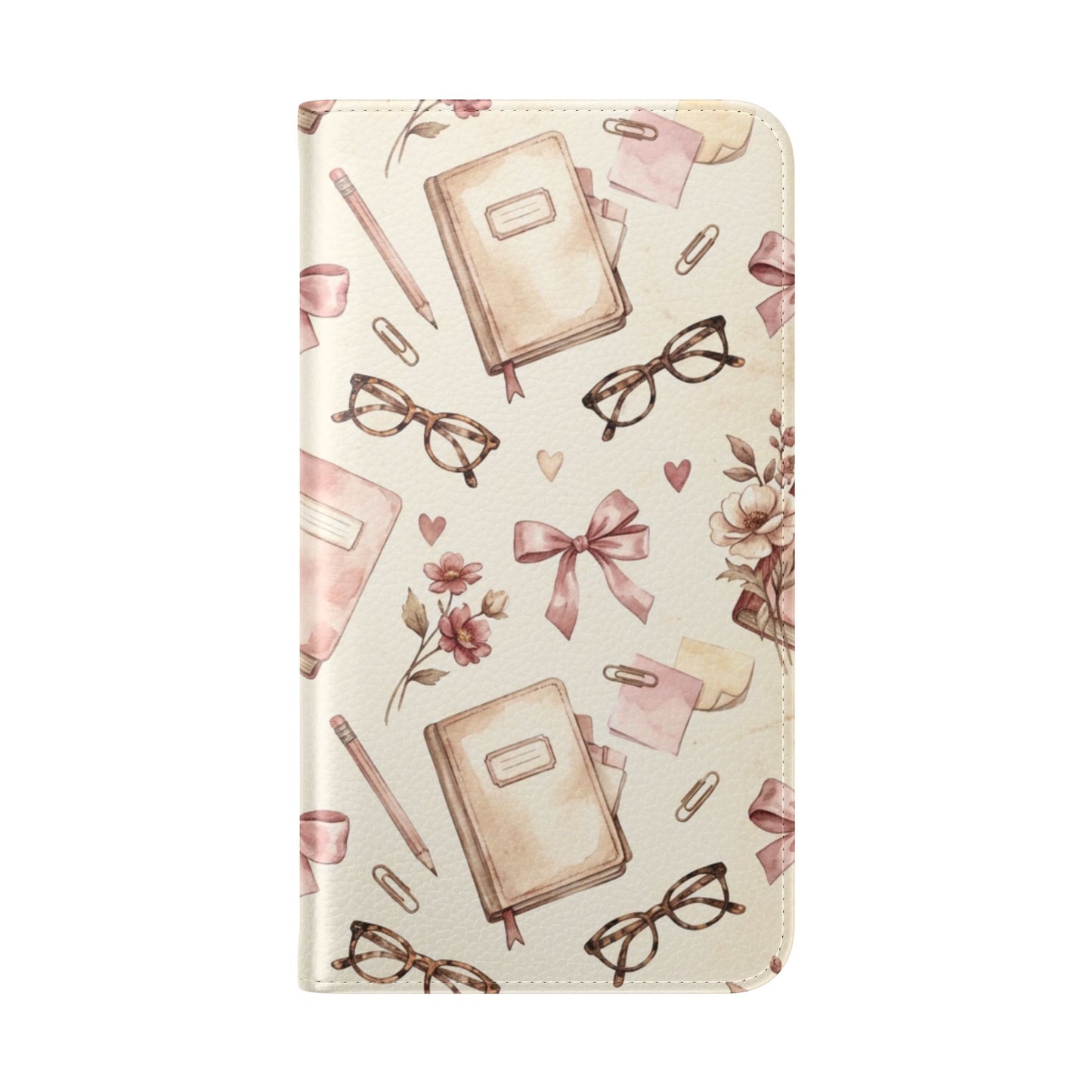 Vintage Tea & Books Flip Phone Case