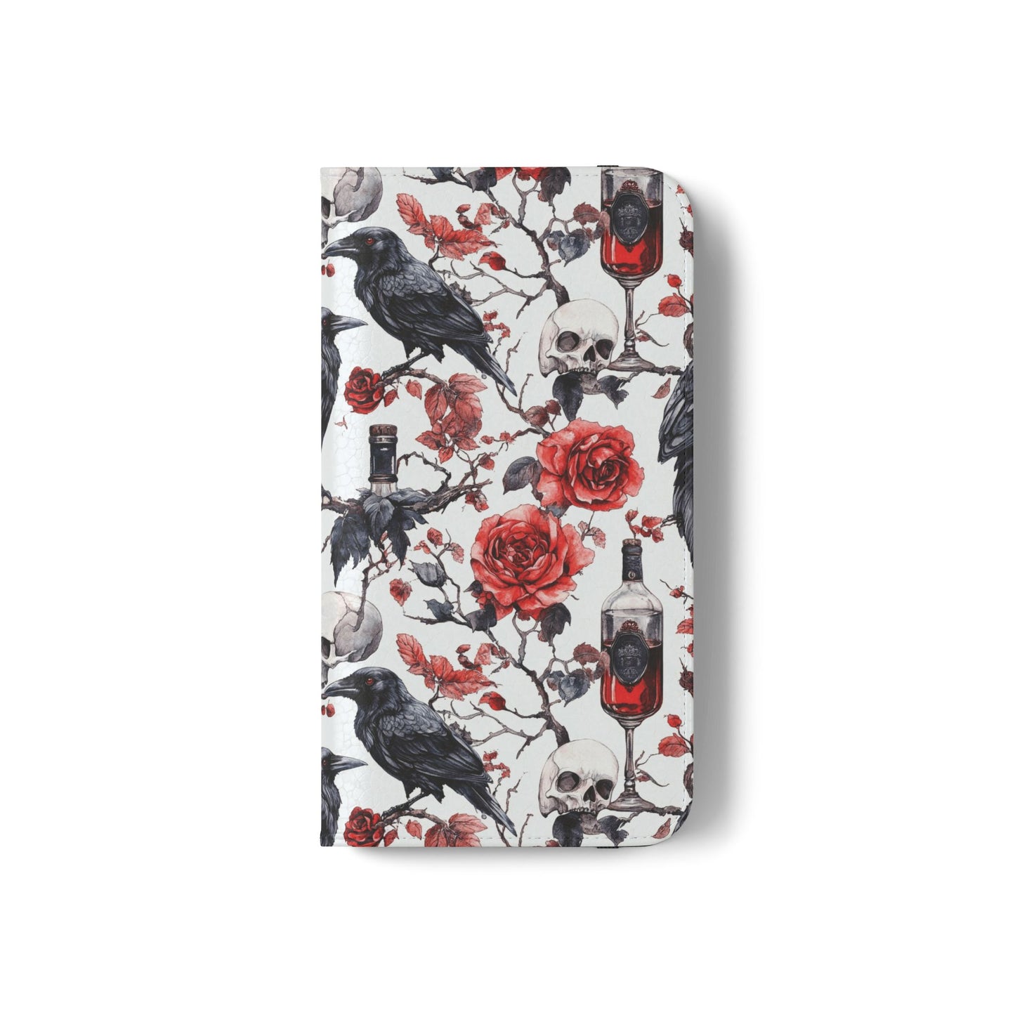 Gothic Raven & Rose Flip Phone Case