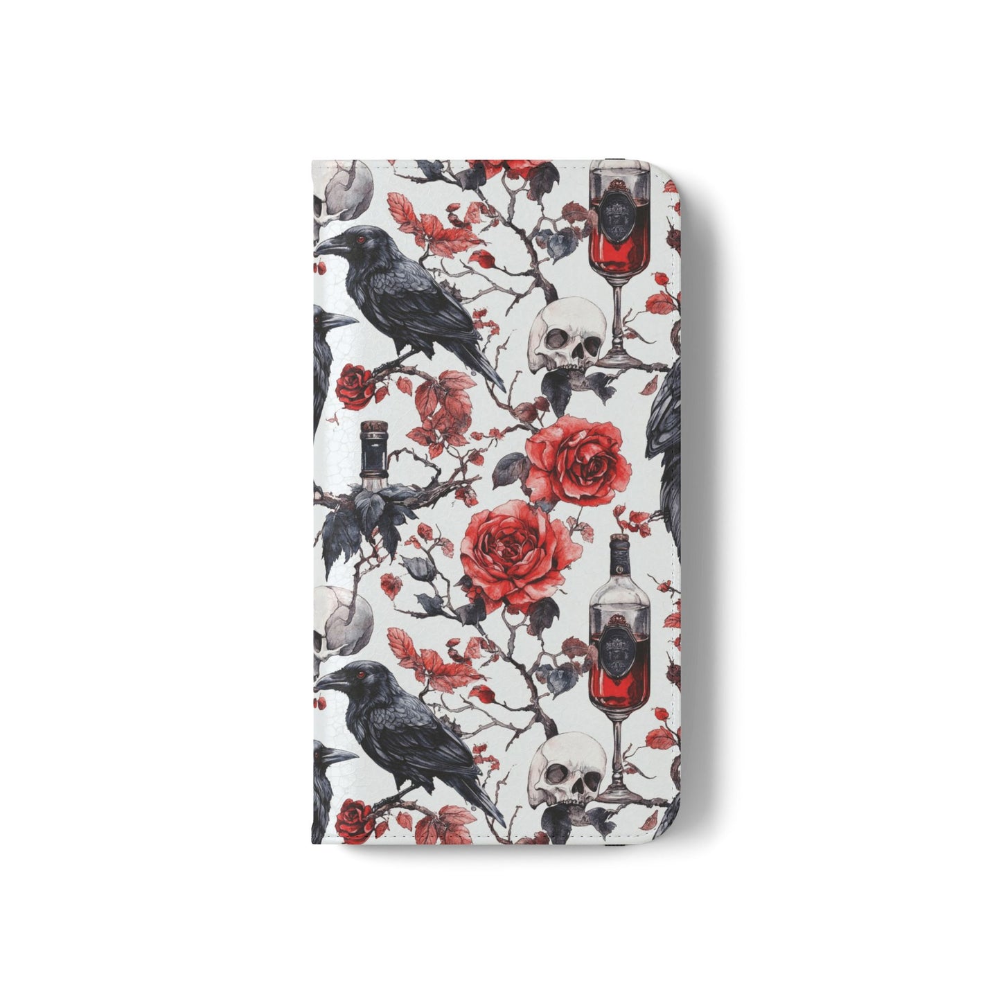 Gothic Raven & Rose Flip Phone Case
