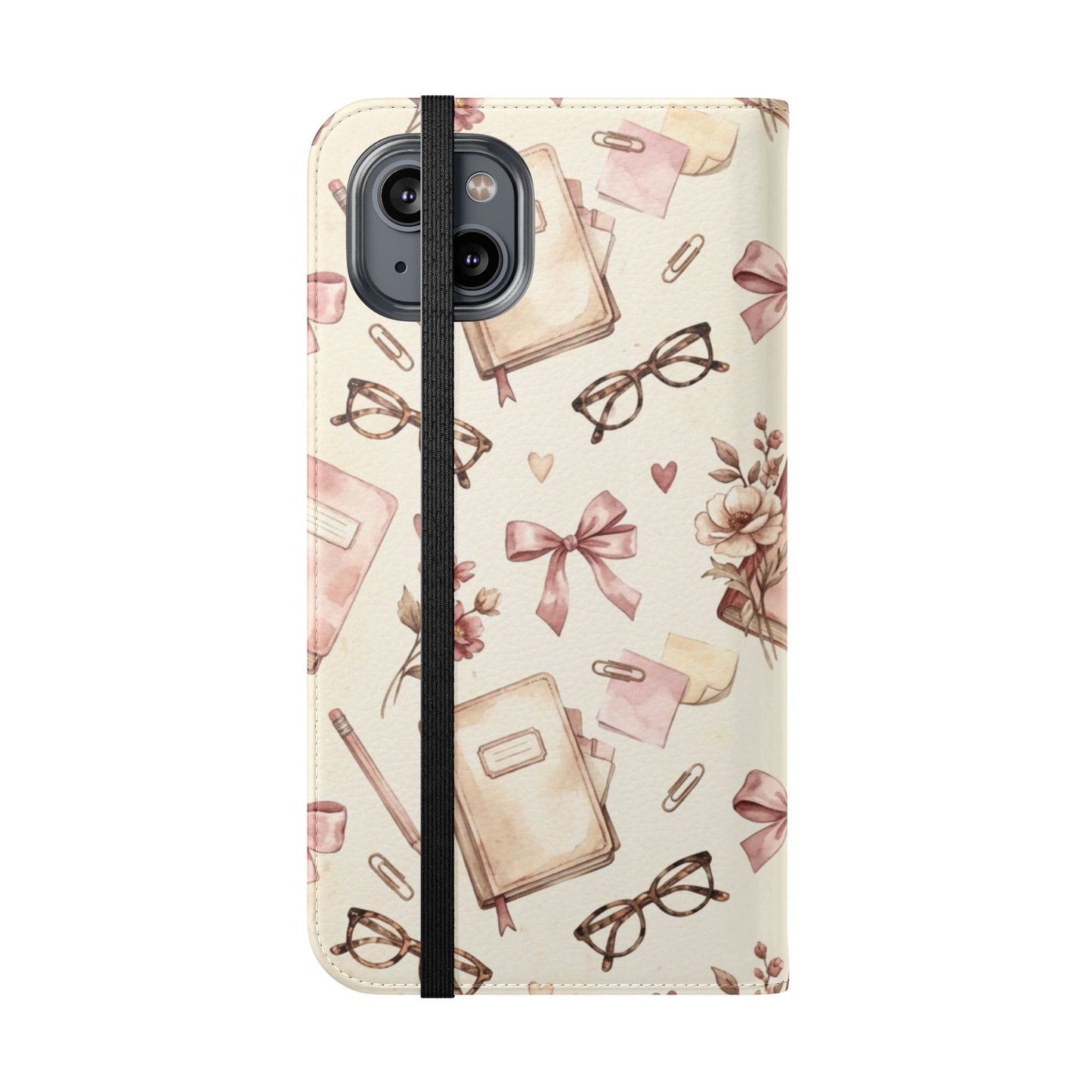 Vintage Tea & Books Flip Phone Case