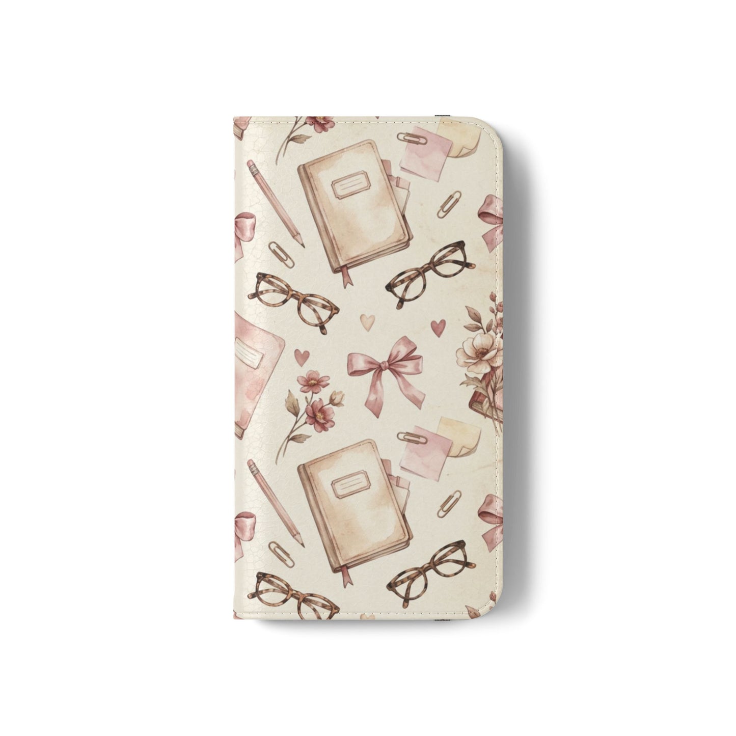 Vintage Tea & Books Flip Phone Case
