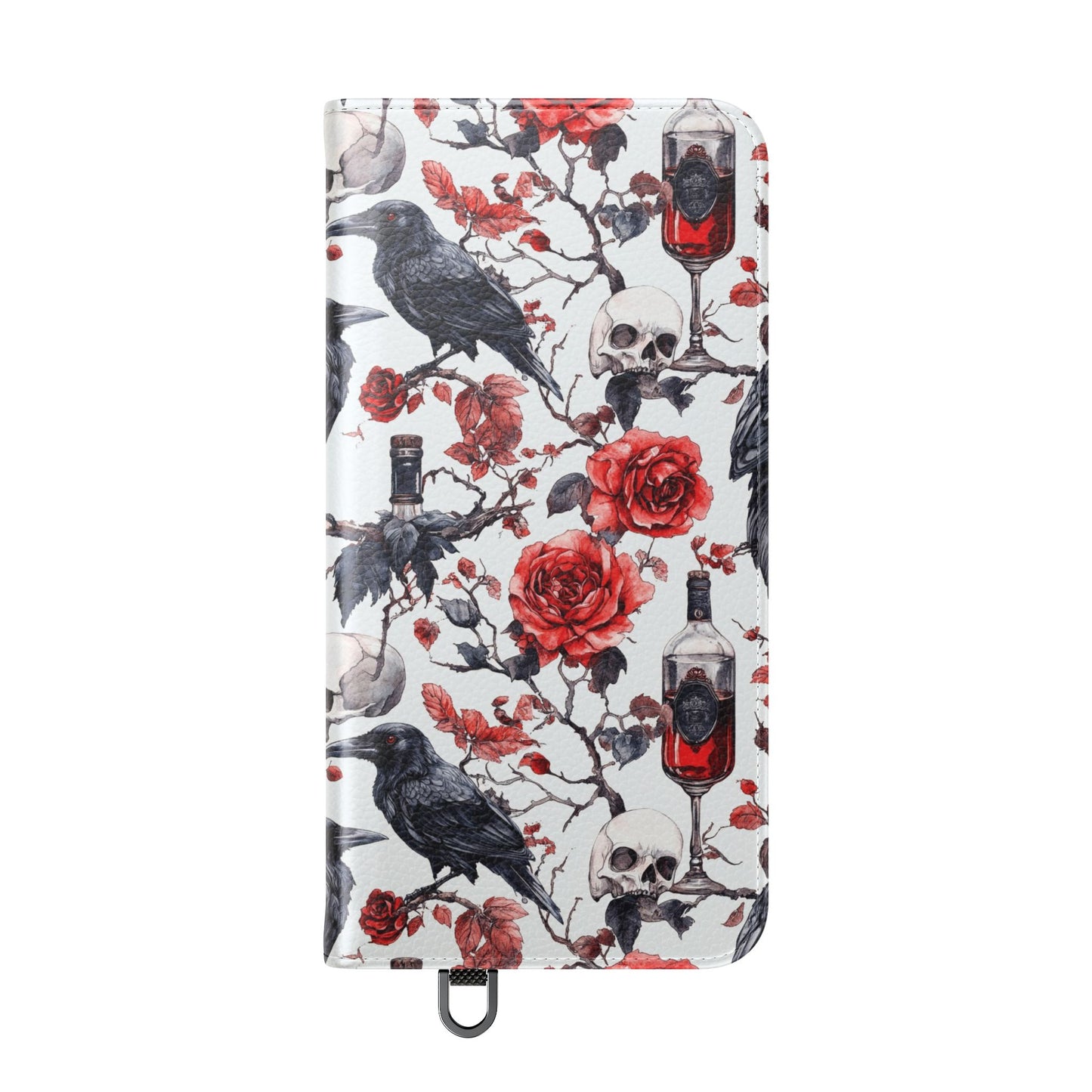 Gothic Raven & Rose Flip Phone Case