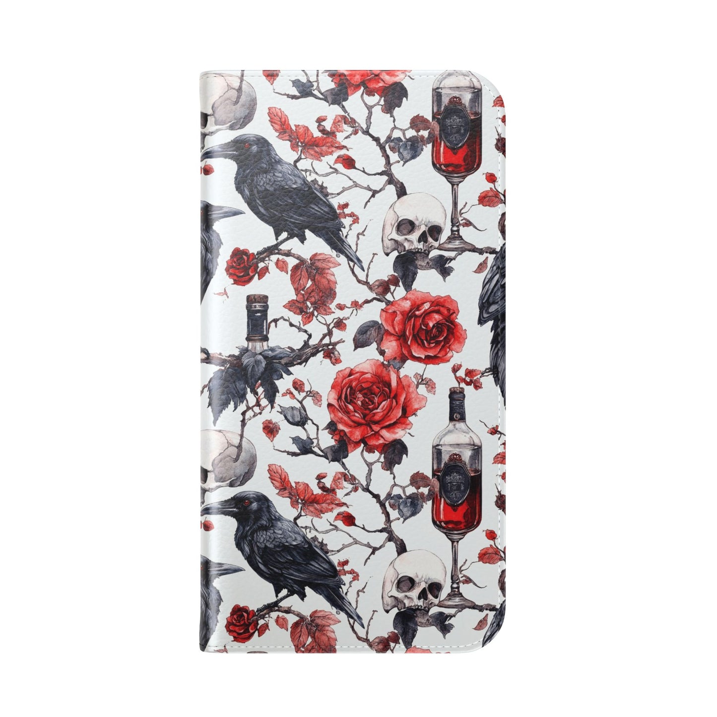 Gothic Raven & Rose Flip Phone Case