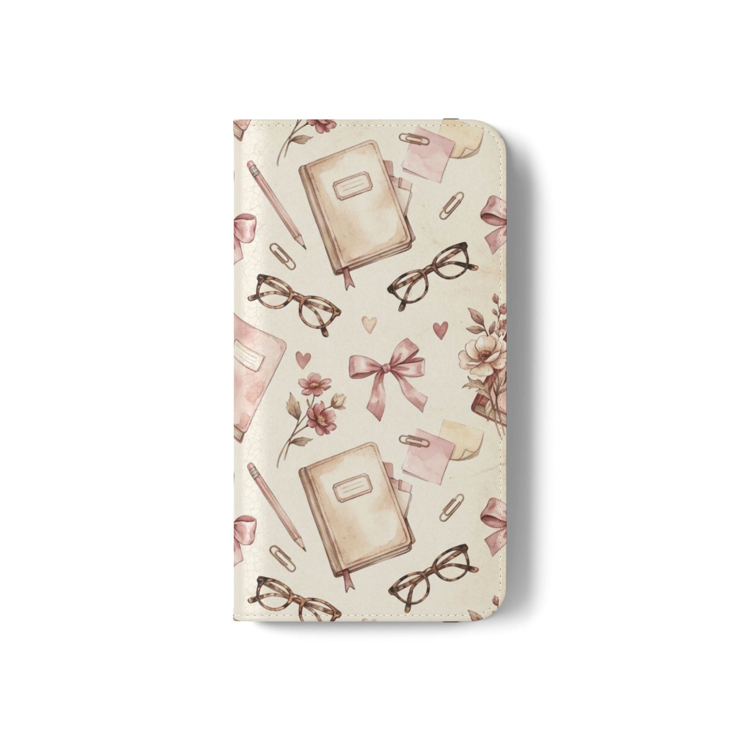 Vintage Tea & Books Flip Phone Case