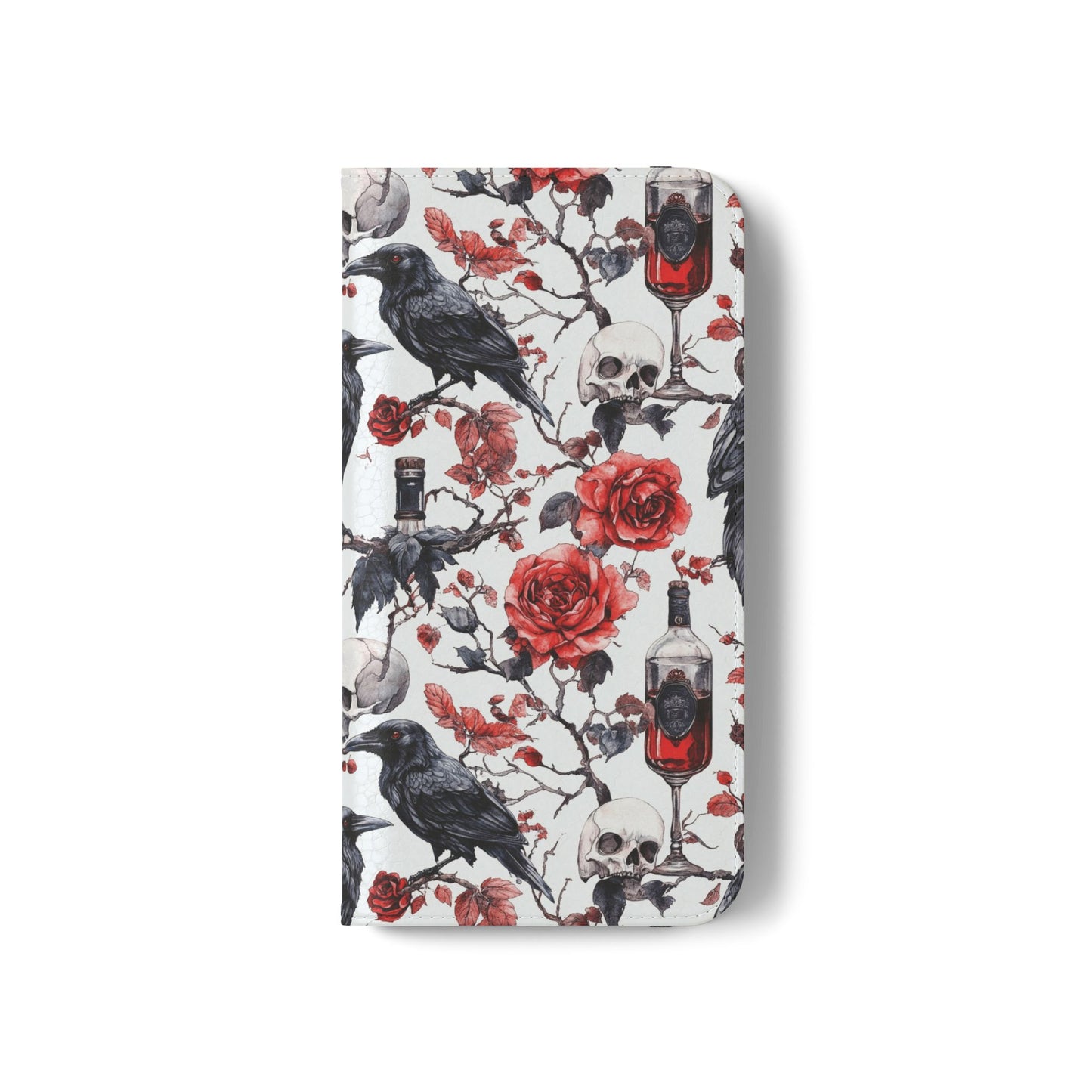 Gothic Raven & Rose Flip Phone Case