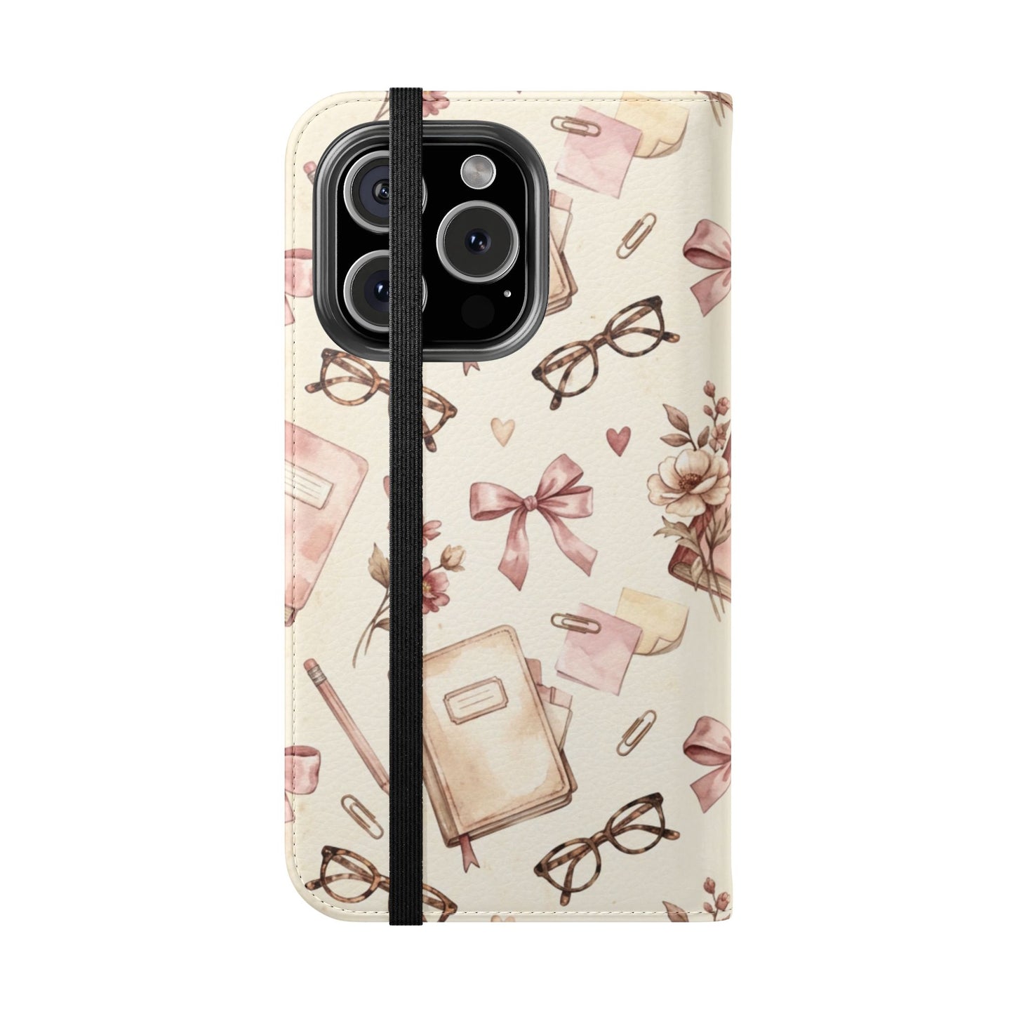 Vintage Tea & Books Flip Phone Case