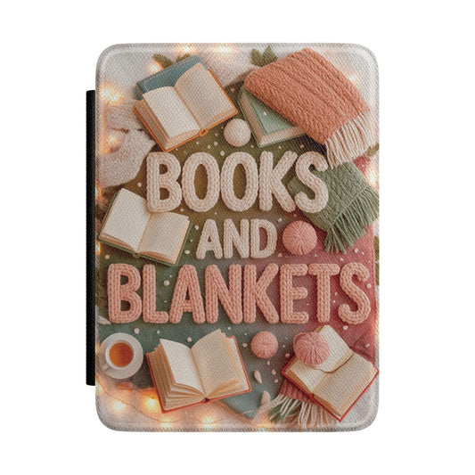 Books and Blankets Kindle Case — Cozy Reading E-Reader Cover