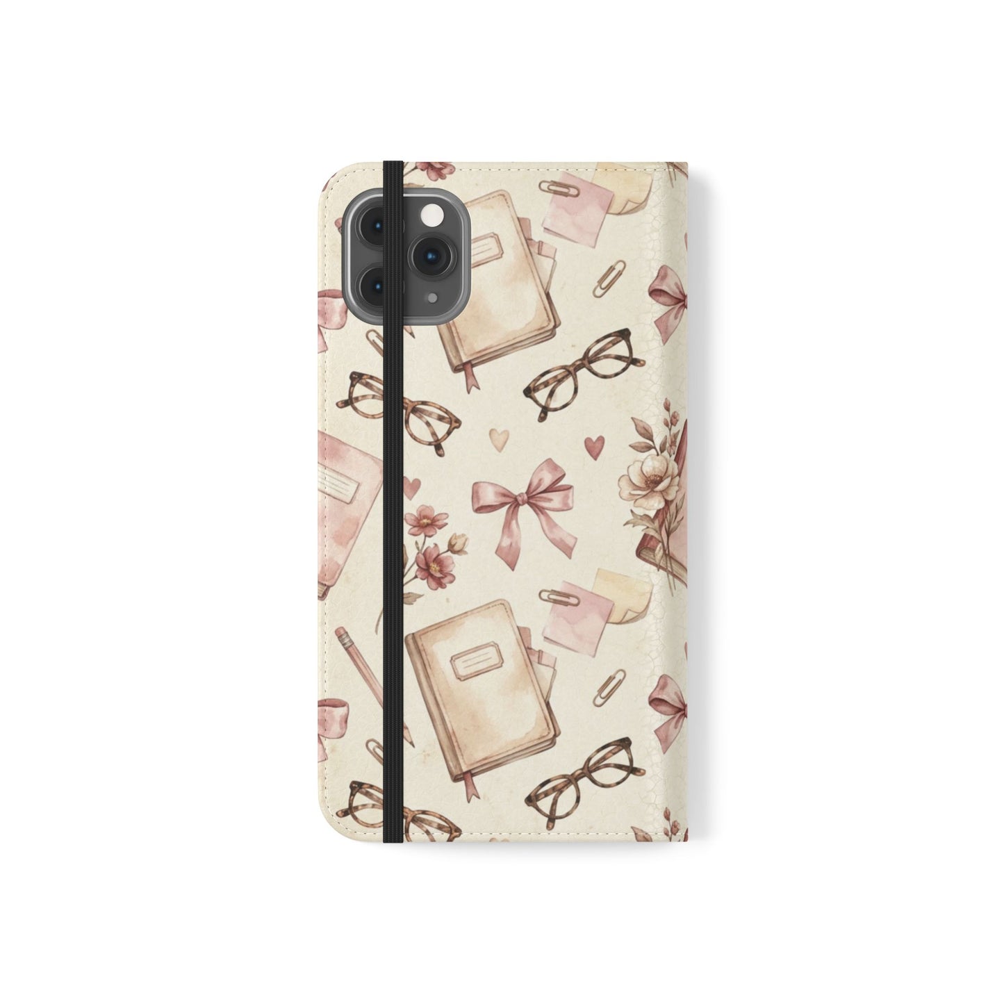 Vintage Tea & Books Flip Phone Case