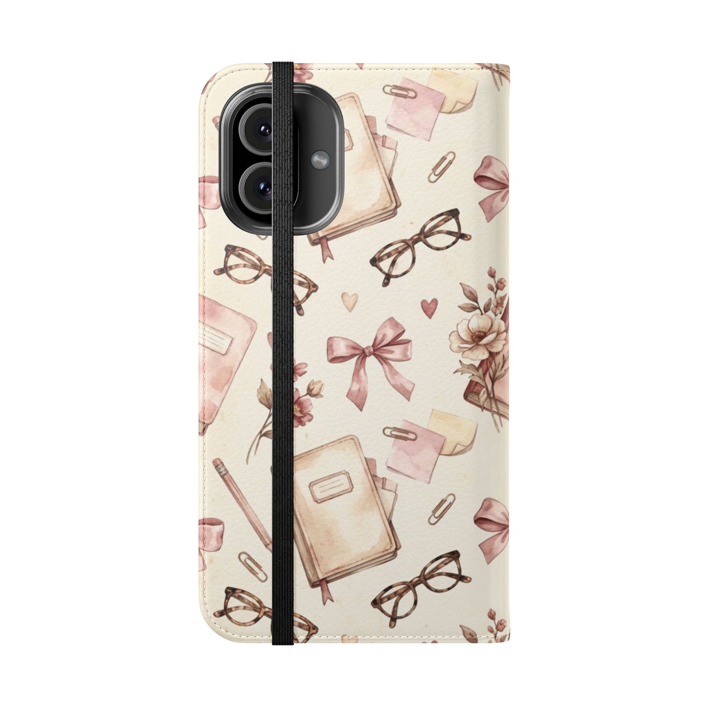 Vintage Tea & Books Flip Phone Case