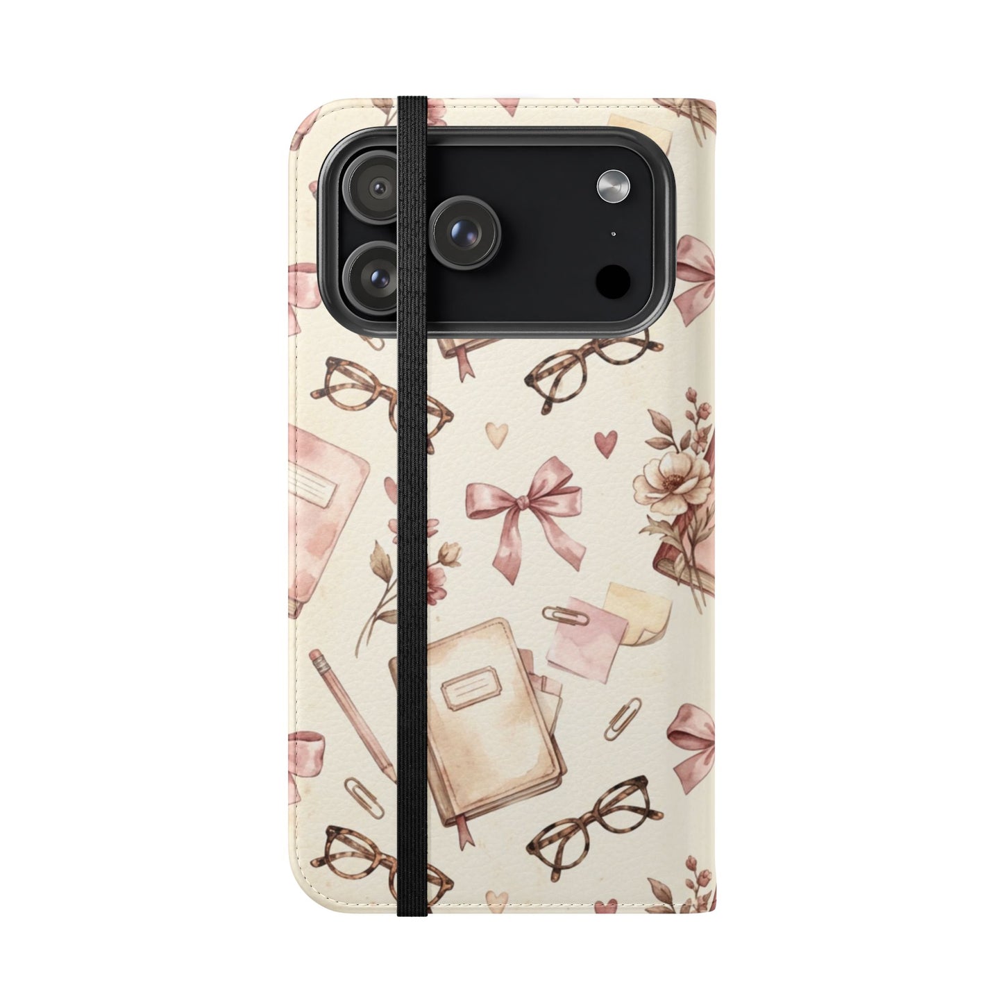 Vintage Tea & Books Flip Phone Case