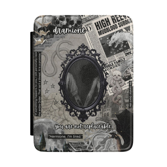 Gothic Collage Kindle Case — 'You Are Not Replaceable' Mirror Design