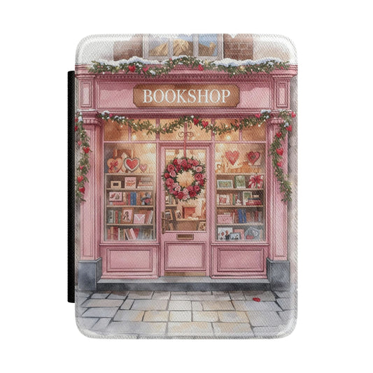 Pink Bookshop Kindle Case — Cozy Cottagecore E-Reader Cover