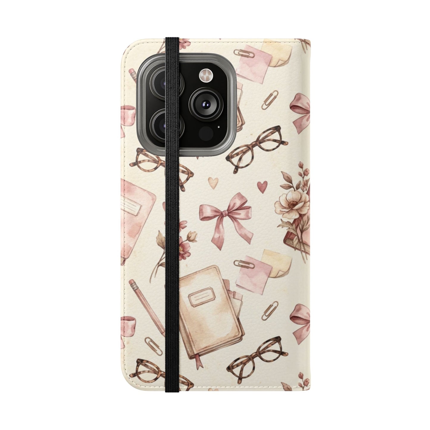 Vintage Tea & Books Flip Phone Case