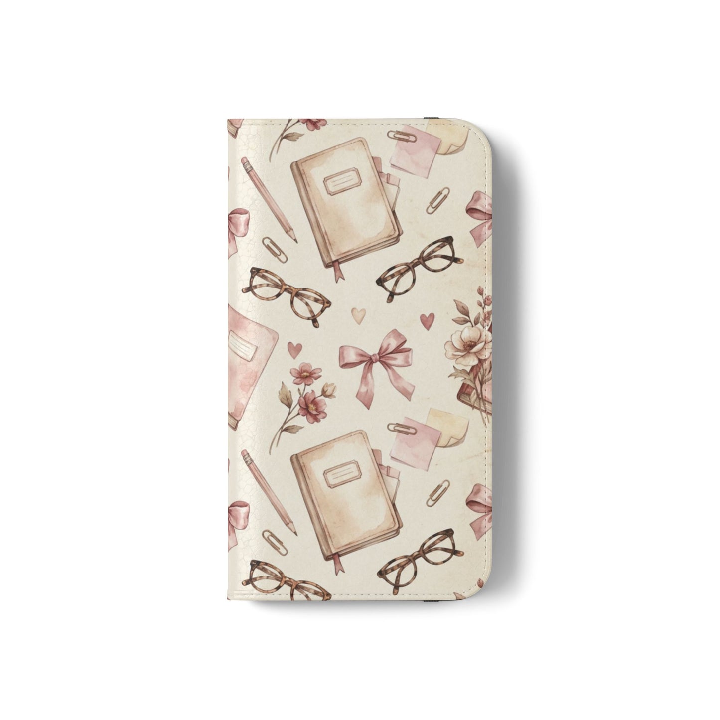 Vintage Tea & Books Flip Phone Case