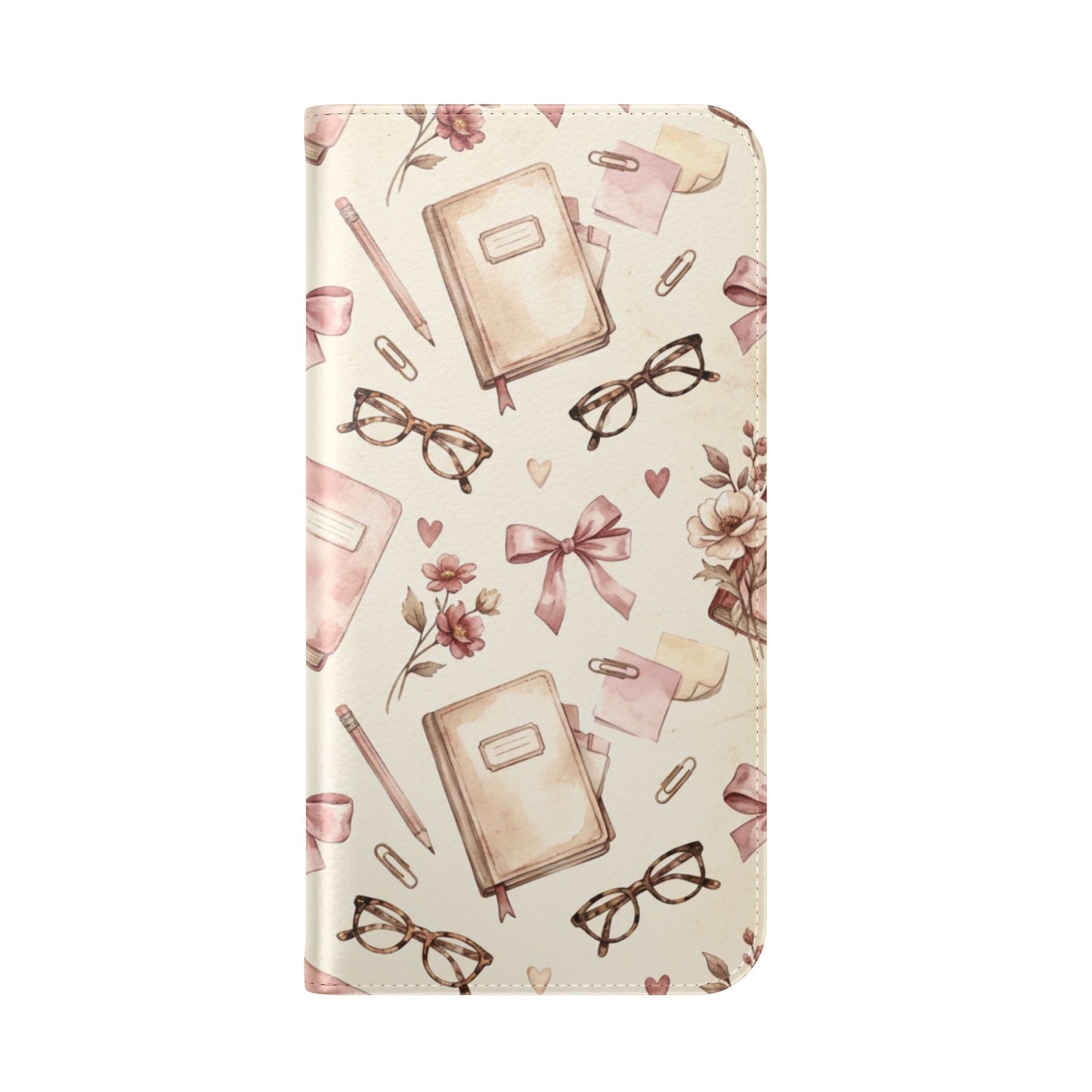 Vintage Tea & Books Flip Phone Case