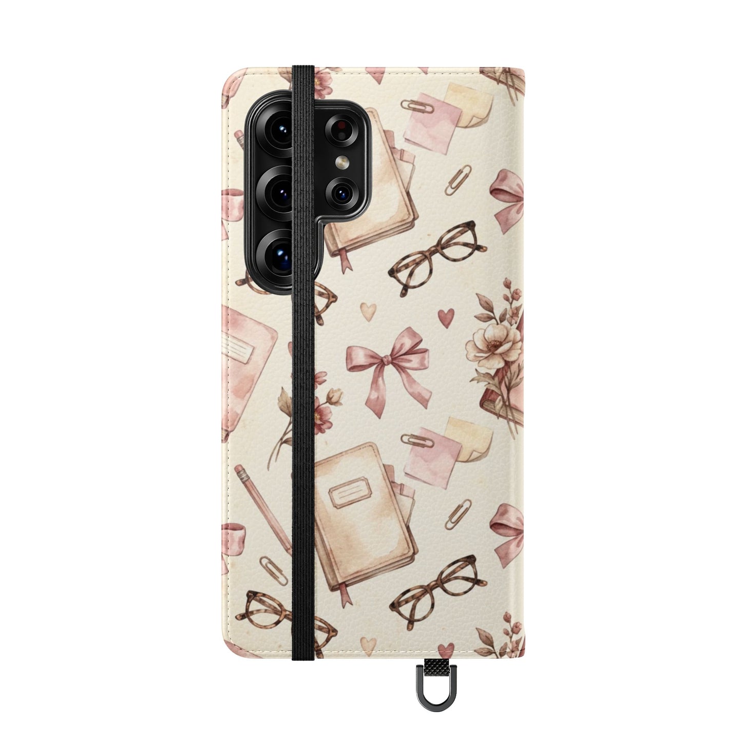 Vintage Tea & Books Flip Phone Case