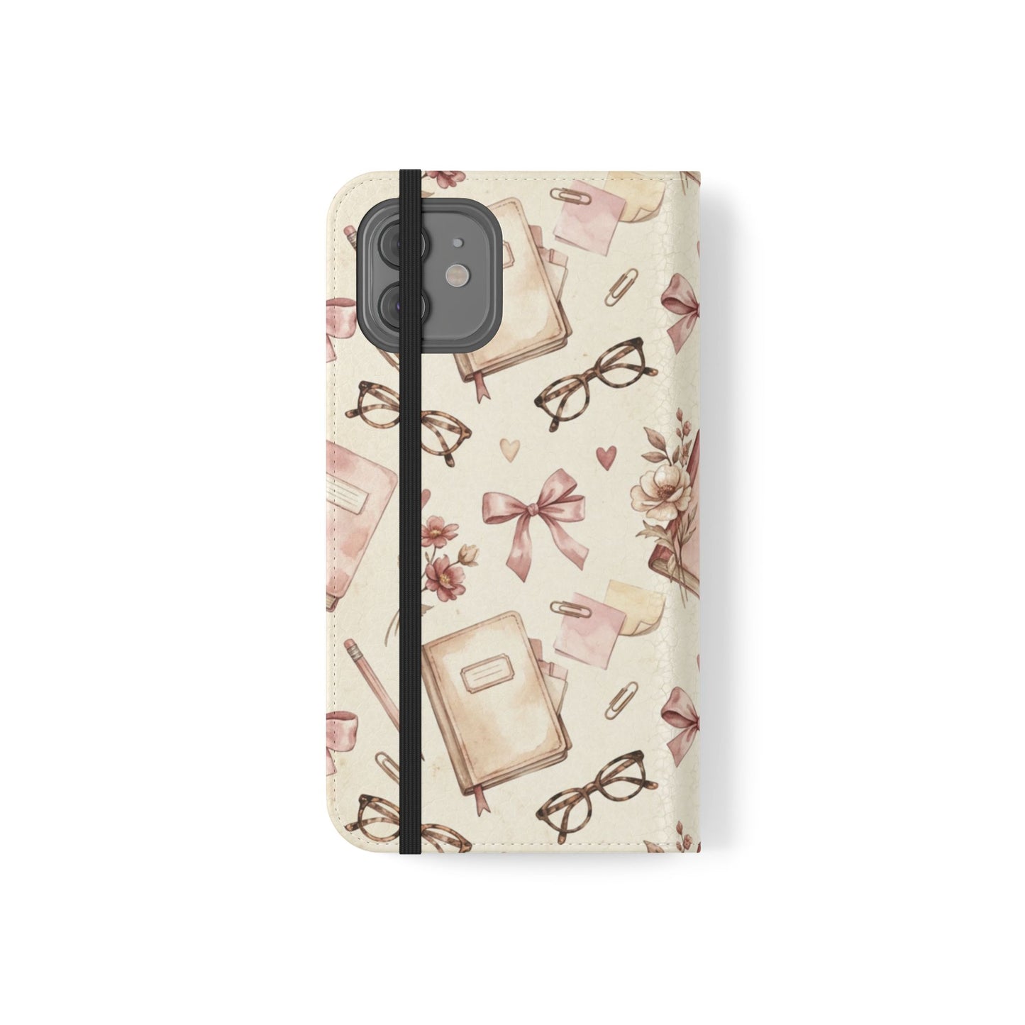 Vintage Tea & Books Flip Phone Case