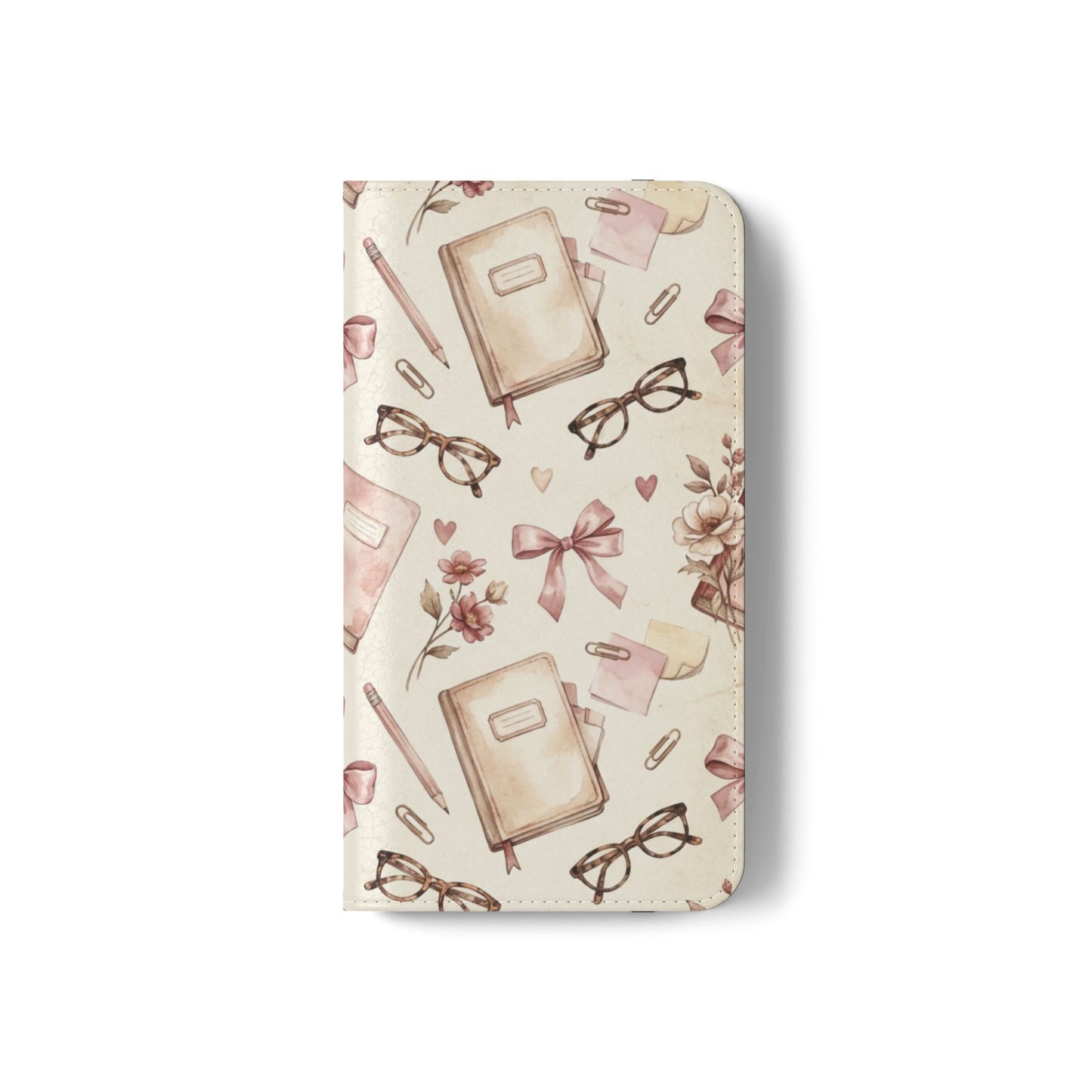 Vintage Tea & Books Flip Phone Case