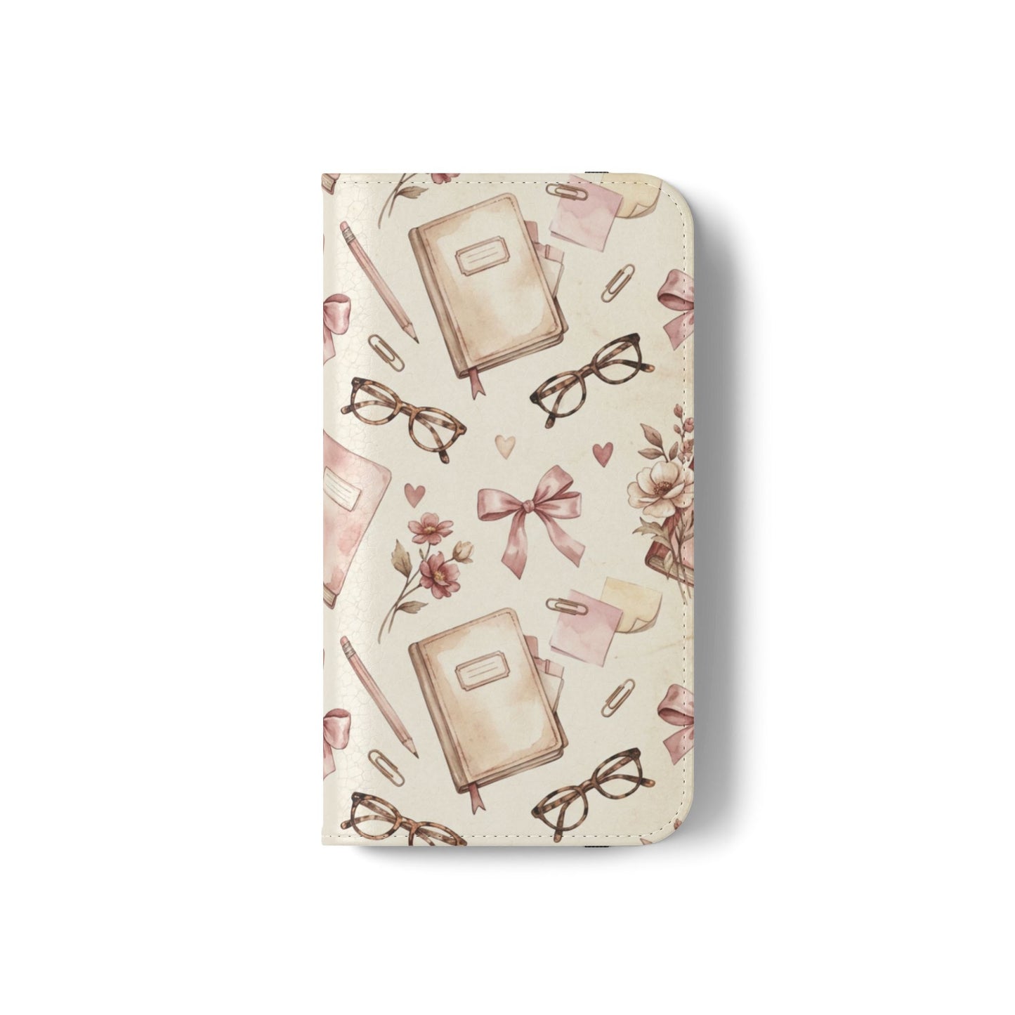 Vintage Tea & Books Flip Phone Case