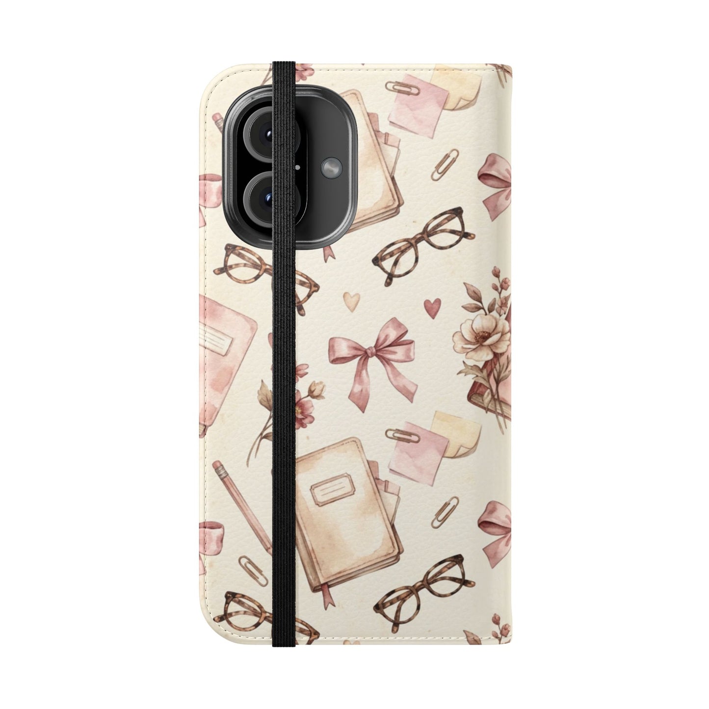 Vintage Tea & Books Flip Phone Case