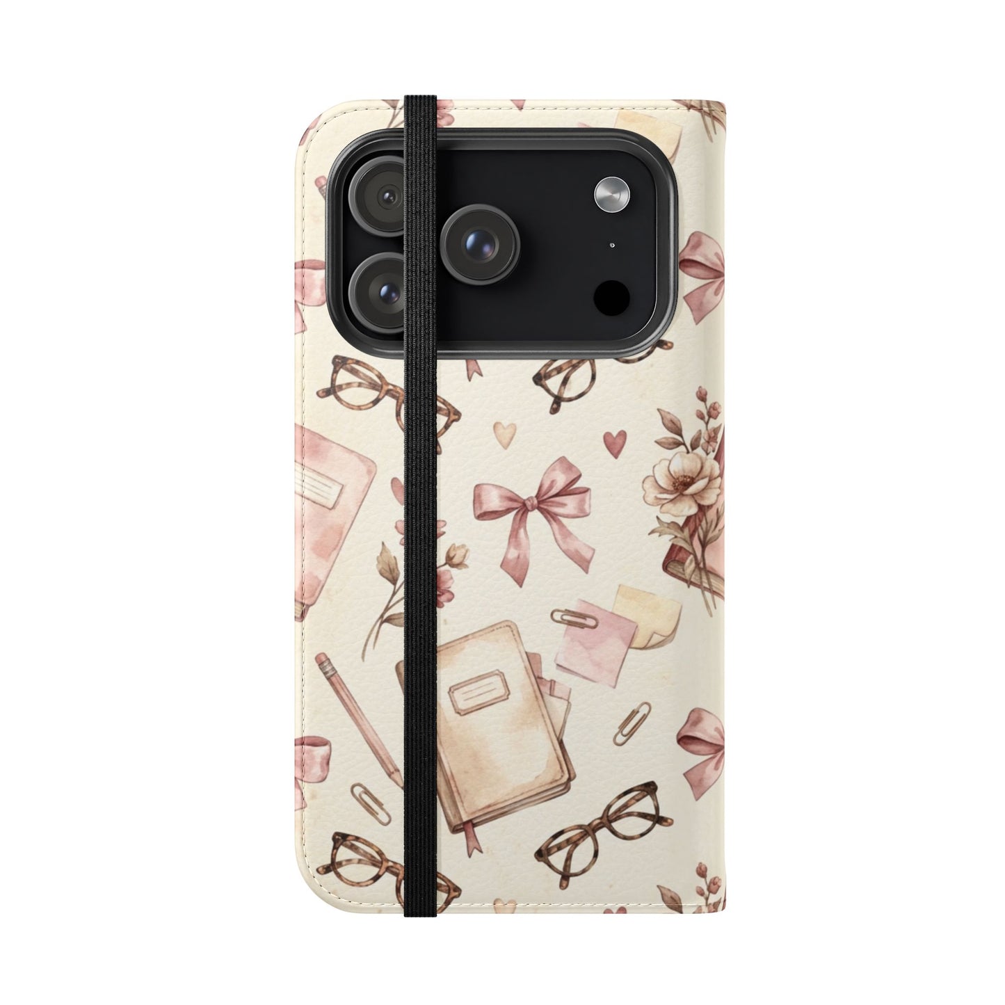 Vintage Tea & Books Flip Phone Case
