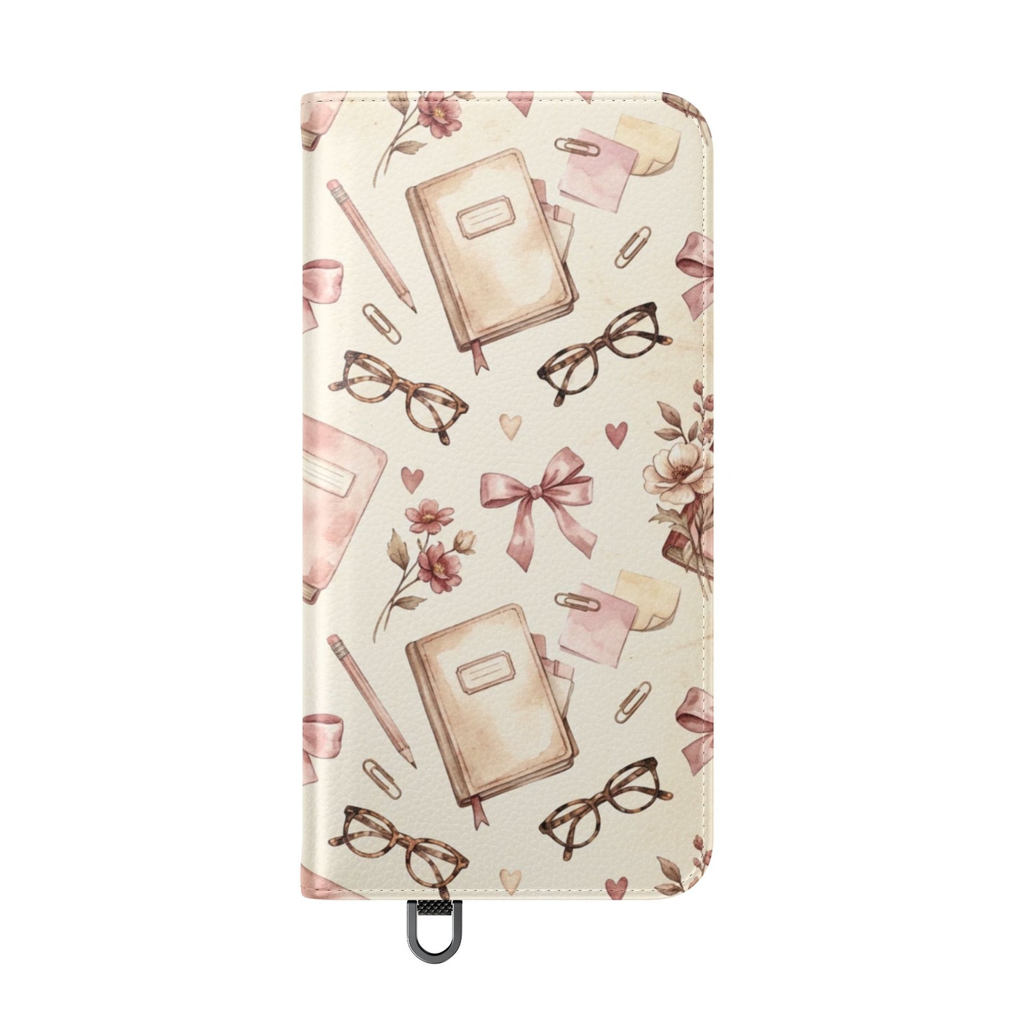 Vintage Tea & Books Flip Phone Case