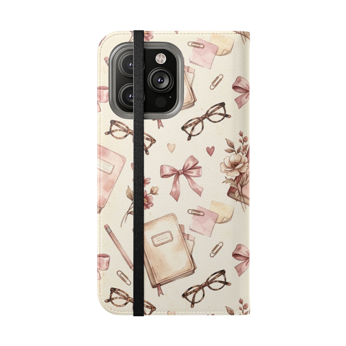 Vintage Tea & Books Flip Phone Case