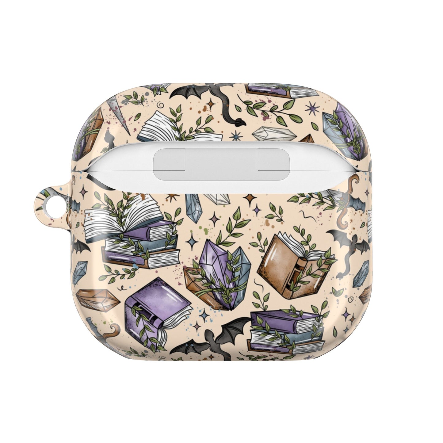 AirPods Case — Witchy Books & Crystals Pattern