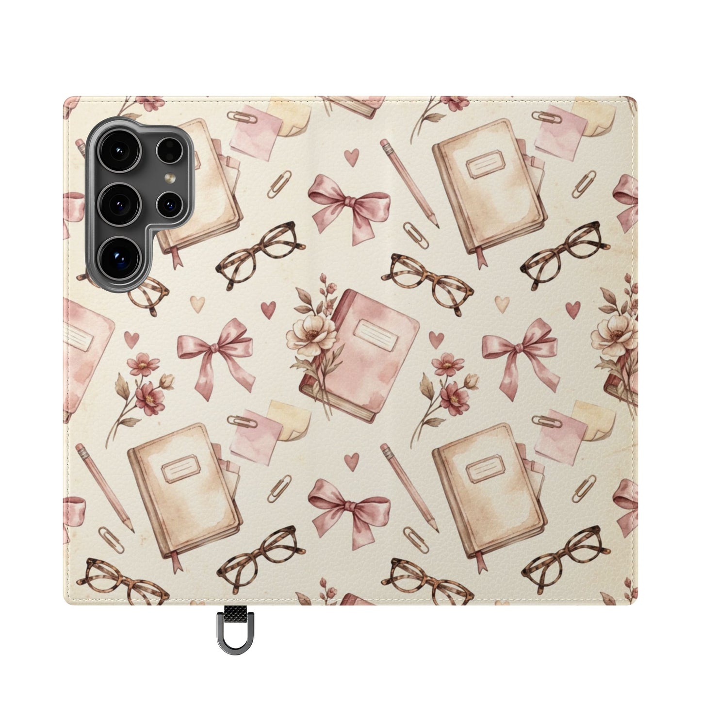 Vintage Tea & Books Flip Phone Case