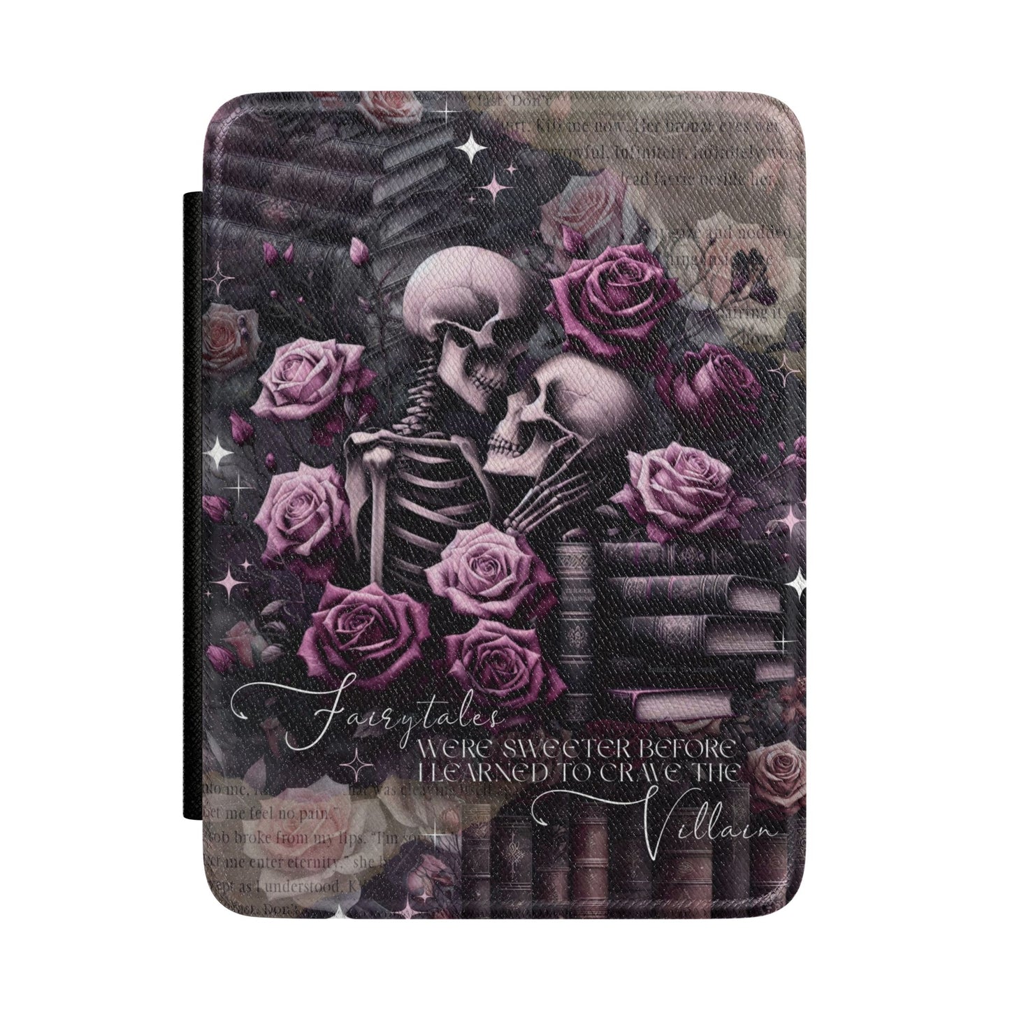 Kindle Case — Romantic Gothic Skeletons & Roses E-Reader Cover
