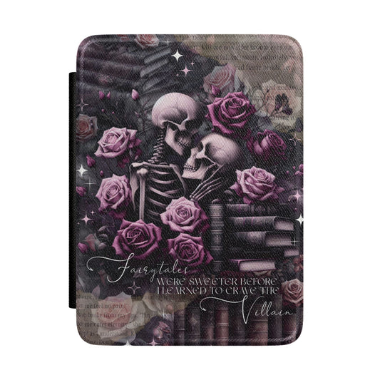 Kindle Case — Romantic Gothic Skeletons & Roses E-Reader Cover