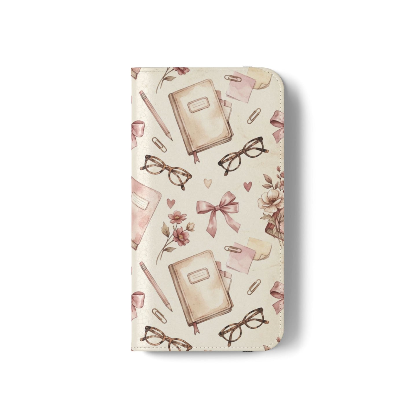 Vintage Tea & Books Flip Phone Case