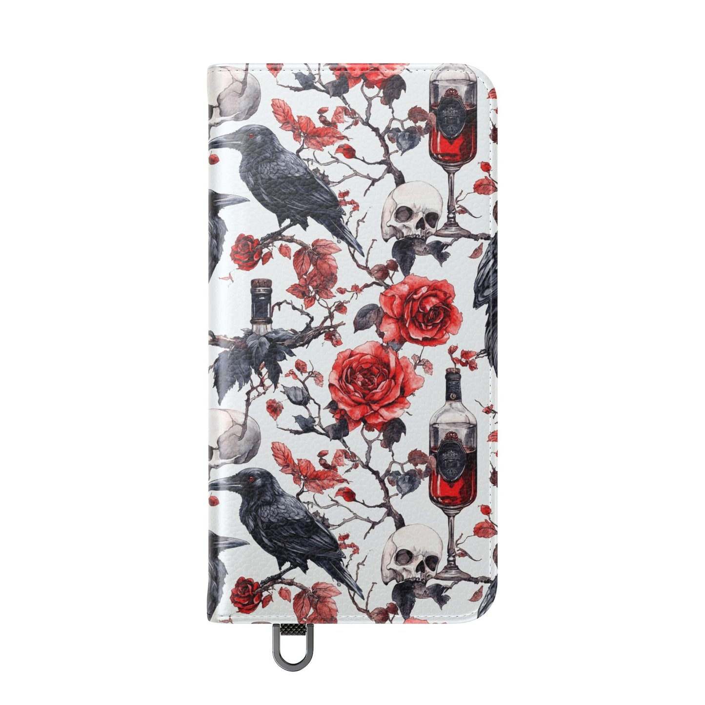 Gothic Raven & Rose Flip Phone Case