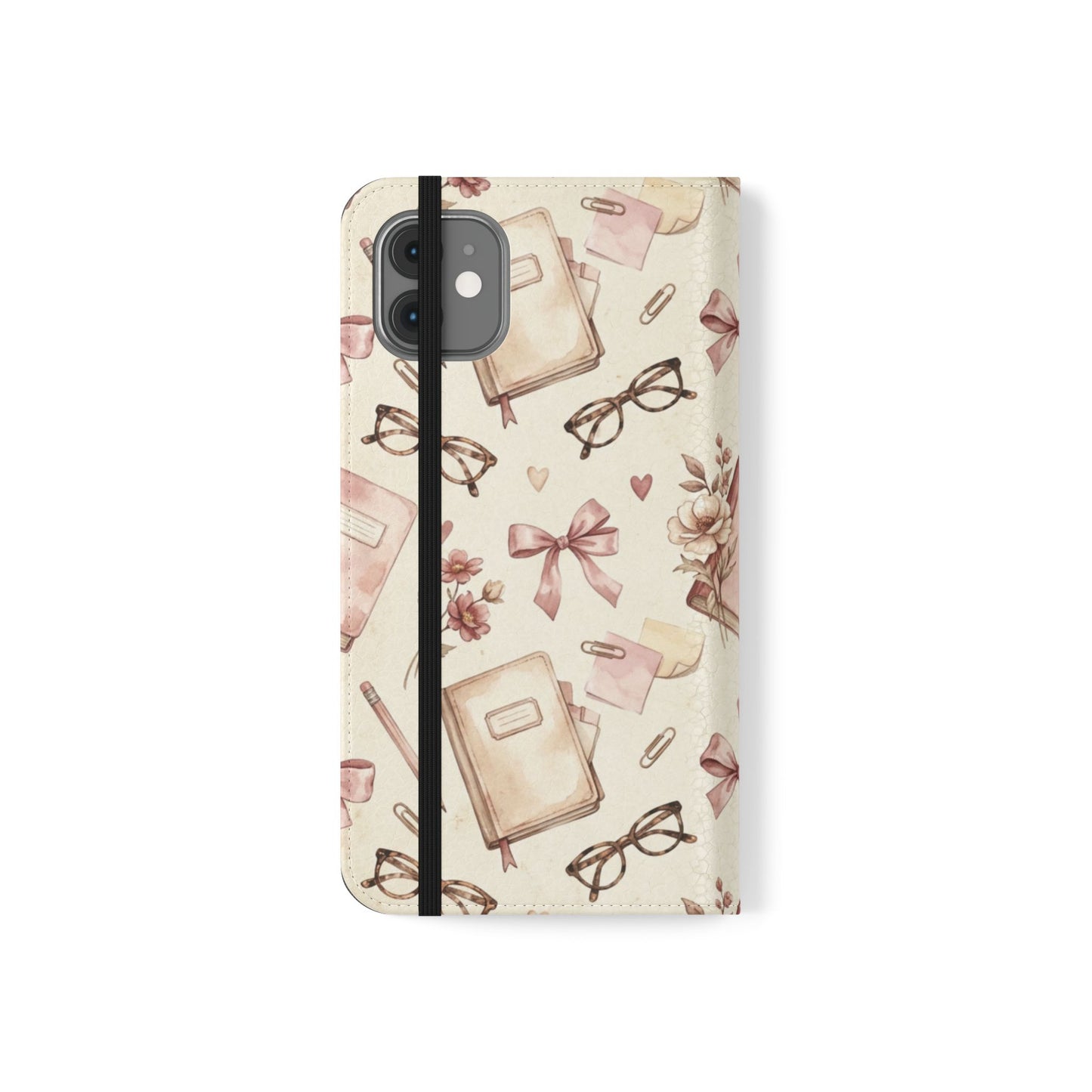 Vintage Tea & Books Flip Phone Case