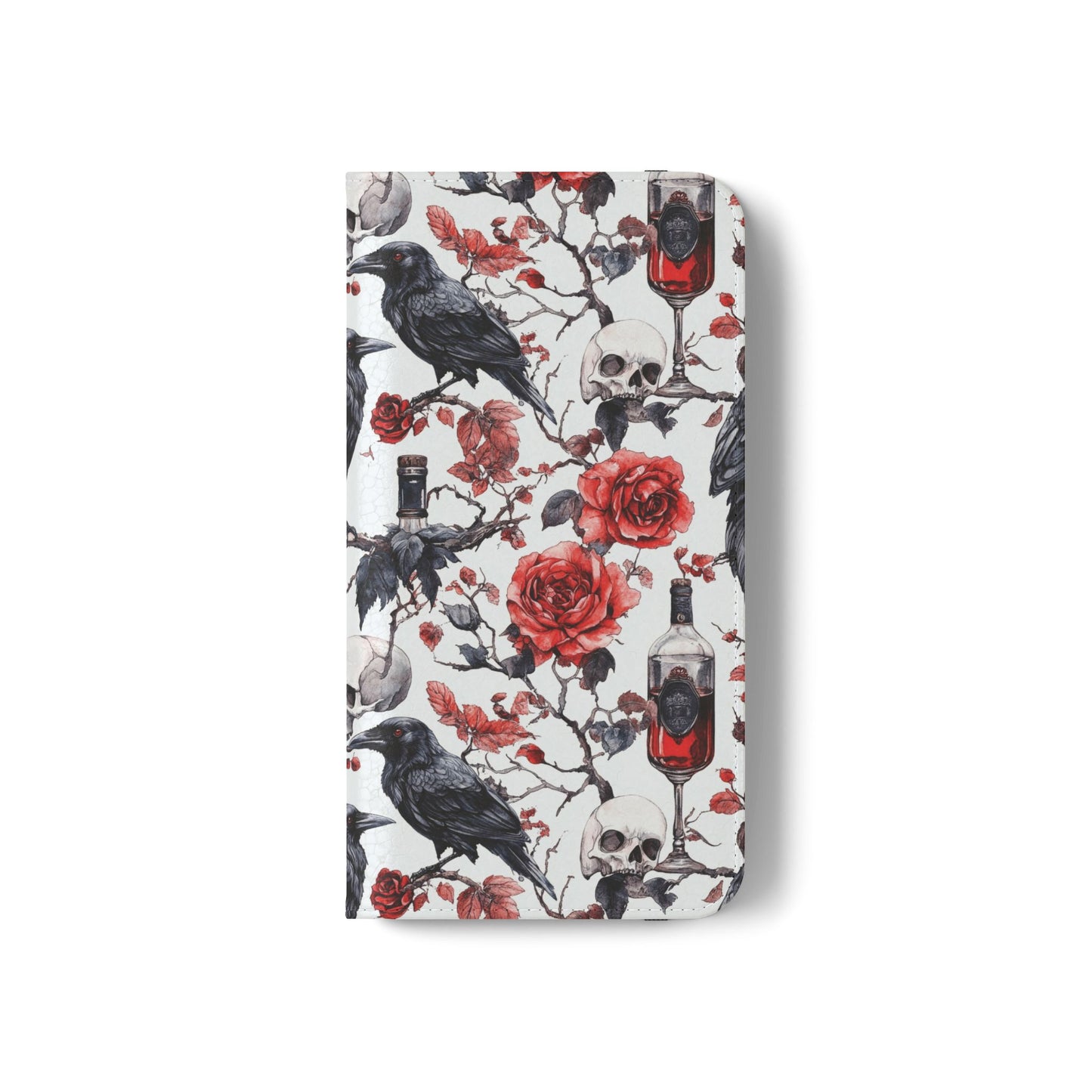 Gothic Raven & Rose Flip Phone Case