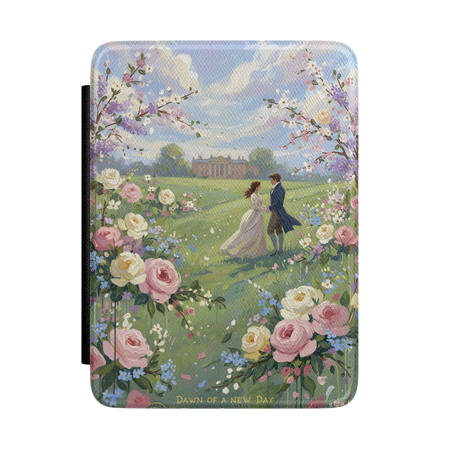 Kindle Case — Jane Austen Romantic Garden Walk Floral eReader Cover