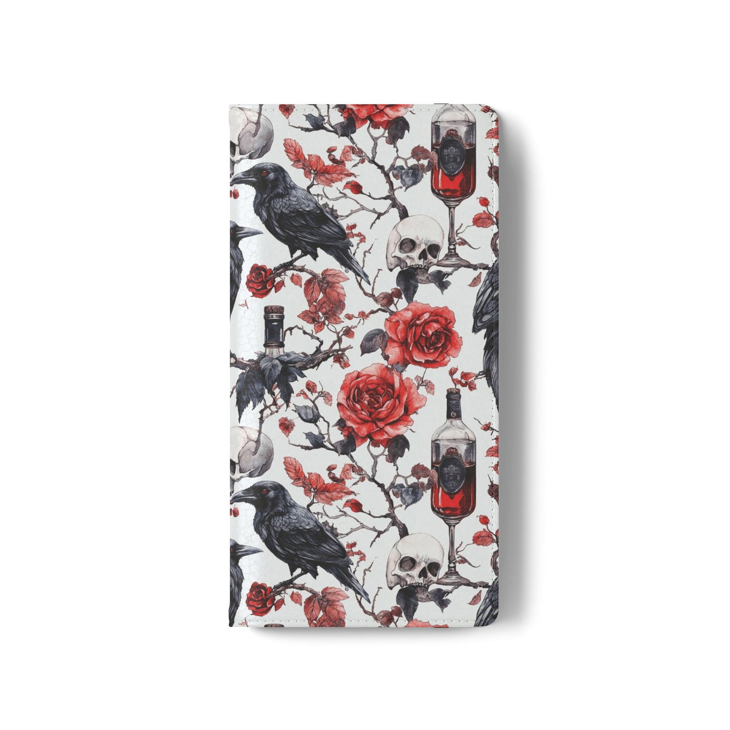 Gothic Raven & Rose Flip Phone Case