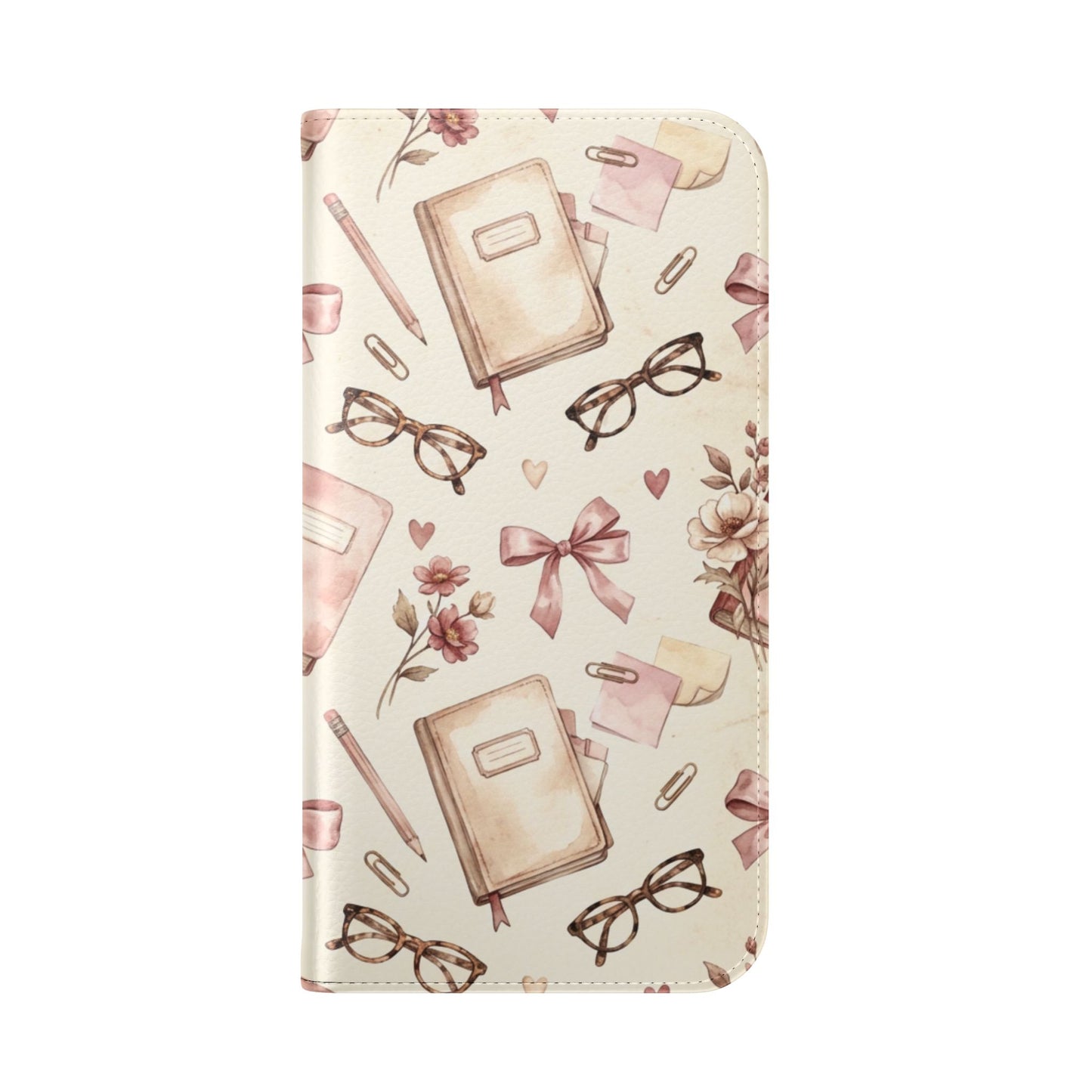 Vintage Tea & Books Flip Phone Case
