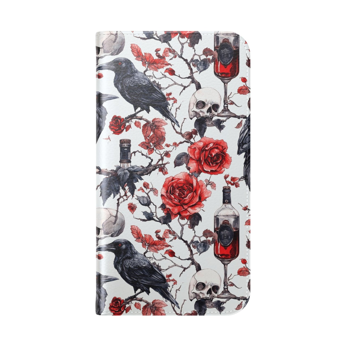 Gothic Raven & Rose Flip Phone Case