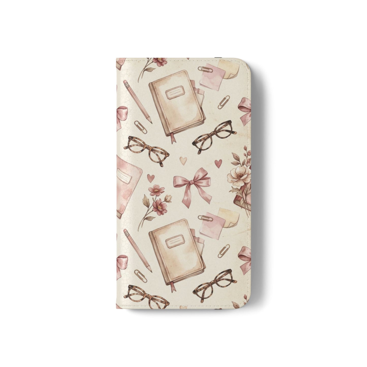 Vintage Tea & Books Flip Phone Case