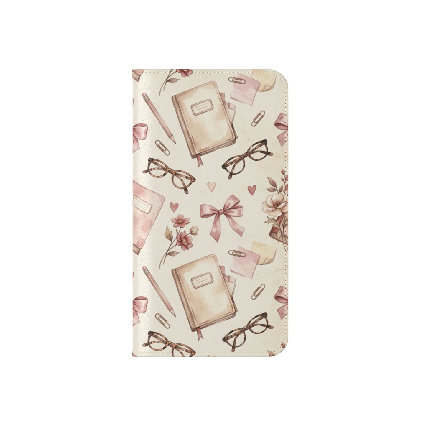 Vintage Tea & Books Flip Phone Case