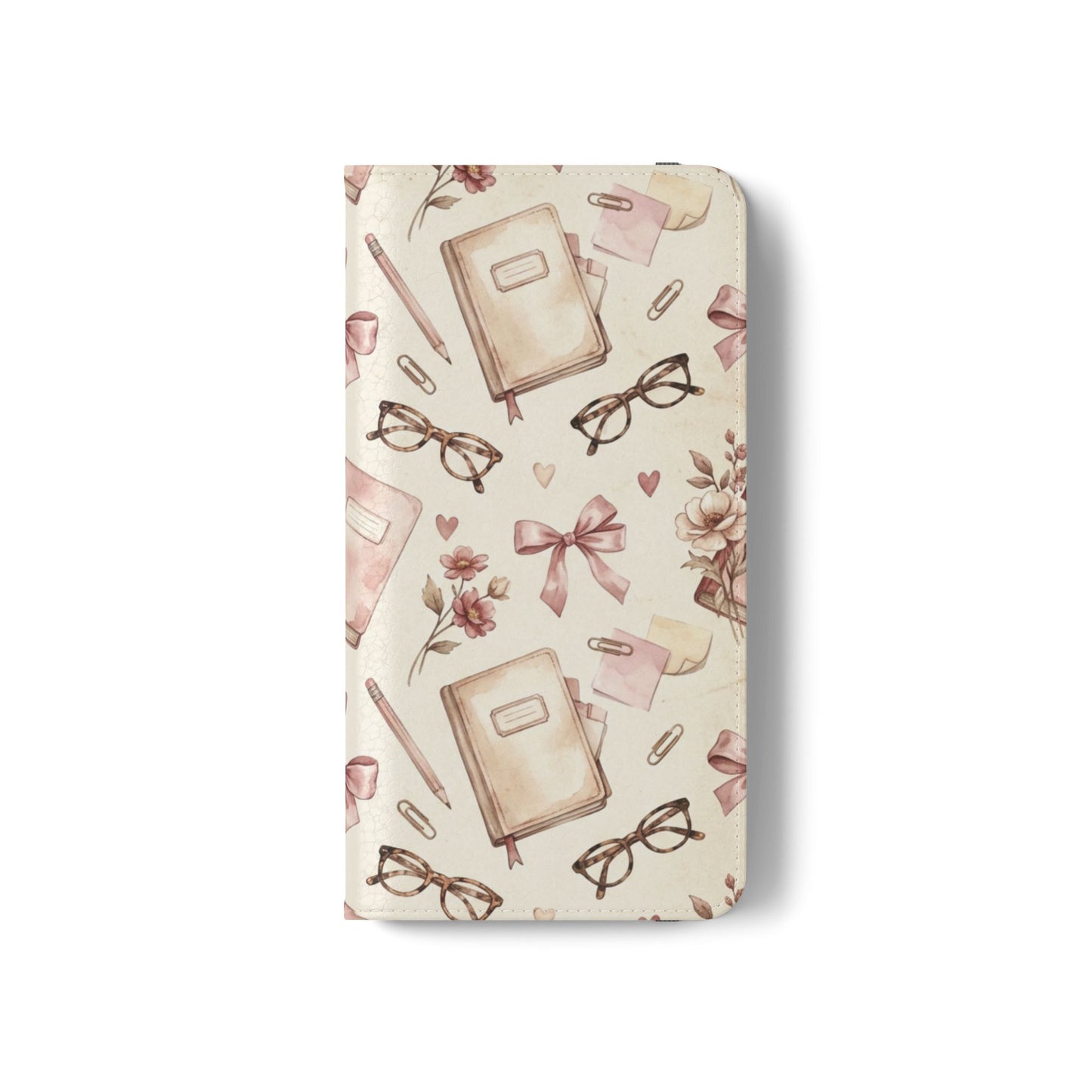 Vintage Tea & Books Flip Phone Case