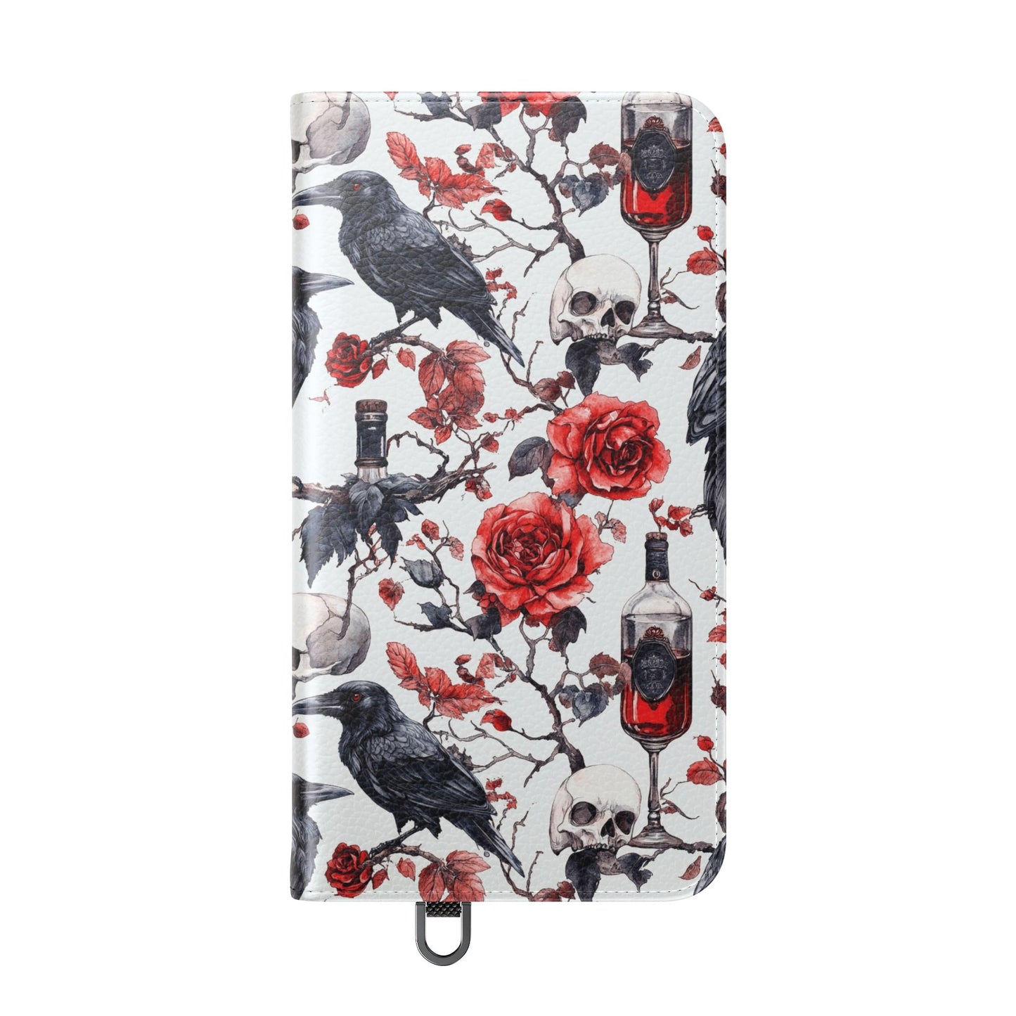 Gothic Raven & Rose Flip Phone Case