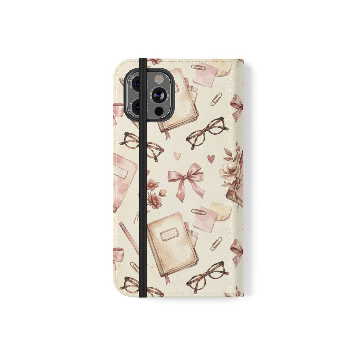 Vintage Tea & Books Flip Phone Case