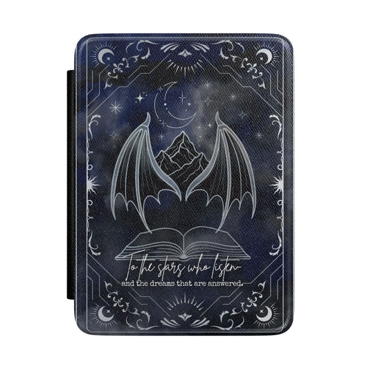 Kindle Case — Gothic Bat & Moon Reading Cover ("The story was before")