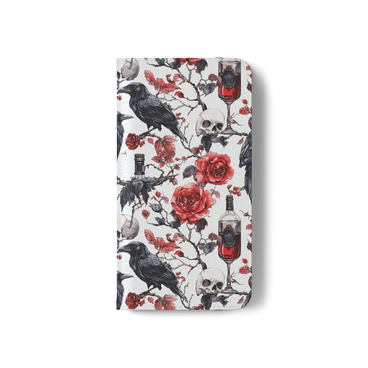 Gothic Raven & Rose Flip Phone Case