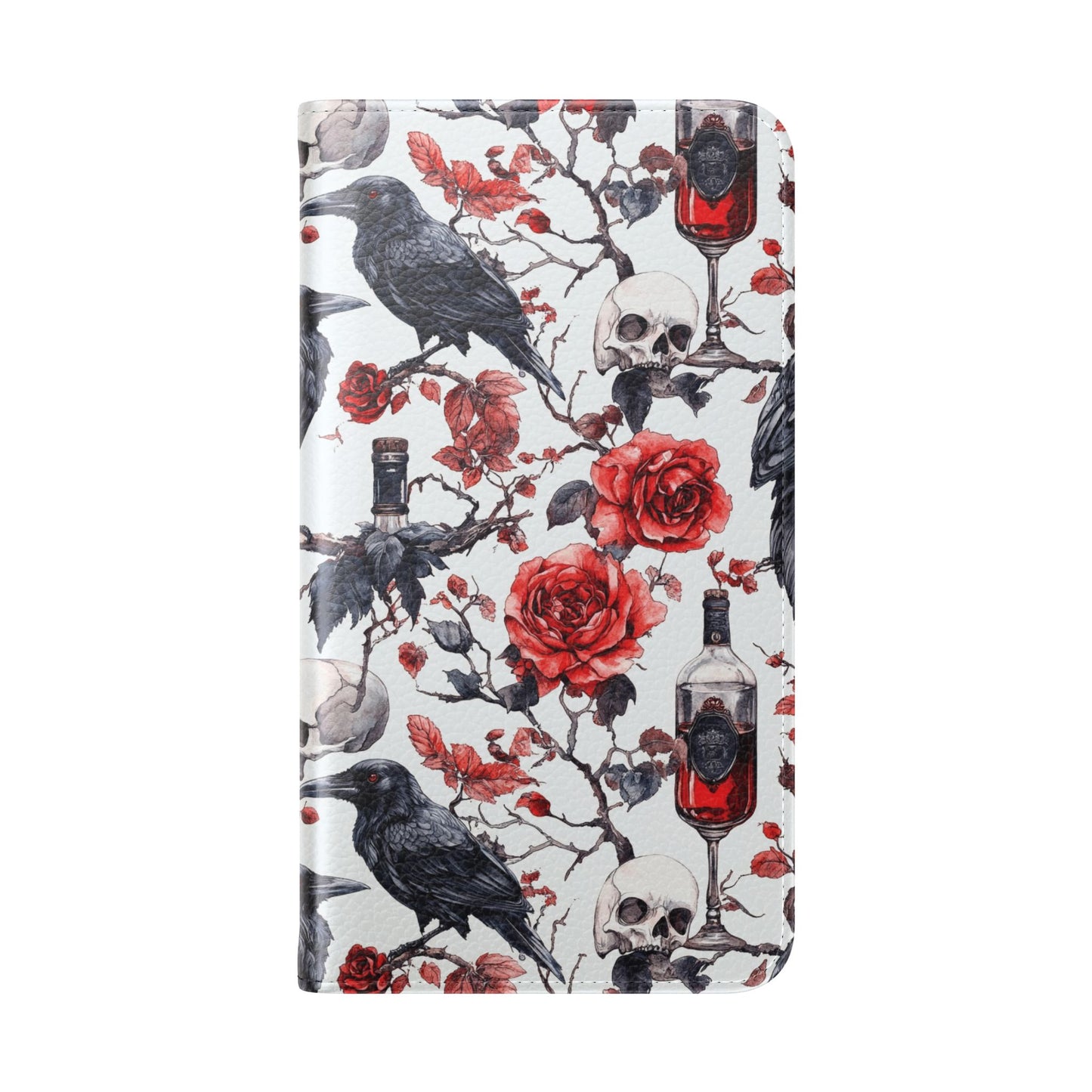 Gothic Raven & Rose Flip Phone Case